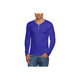 Men’s Slim Fit V-Neck Long Sleeve Cotton T-Shirt with 3-Button Opening product
