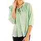 Women’s Chiffon Pleated Summer-Time 3/4 Sleeve Fashion Blouse product
