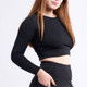 Women's Long Sleeve Round Neck Crop Top product