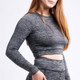 Women's Long Sleeve Round Neck Crop Top product