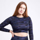 Women's Long Sleeve Round Neck Crop Top product