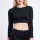 Women's Long Sleeve Round Neck Crop Top product