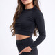 Women's Long Sleeve Round Neck Crop Top product