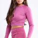 Women's Long Sleeve Round Neck Crop Top product