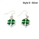 Handcrafted St. Patrick's Day Shamrock Dangle Earrings product