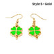 Handcrafted St. Patrick's Day Shamrock Dangle Earrings product