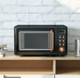 Black & Rose Gold Retro Countertop Microwave Oven product