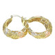 18K Gold-Filled Diamond-Cut Fancy Filigree Textured Hoop Earrings product