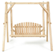 A-Frame Wooden Log Porch Swing product
