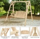 A-Frame Wooden Log Porch Swing product