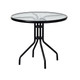 Outdoor 32-Inch Round Tempered Glass Top Patio Table product