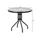 Outdoor 32-Inch Round Tempered Glass Top Patio Table product