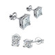 Round and Princess Cut Earrings (2-Pack) product