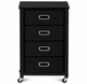 Rolling Black 3-Drawer Mobile Storage File Cabinet product