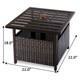 Outdoor Patio PE Rattan Wicker Steel Side Deck Table with Umbrella Hole product