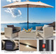 Double-Sided 15-Foot Solar LED Patio Umbrella with Crank product