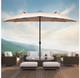 Double-Sided 15-Foot Solar LED Patio Umbrella with Crank product