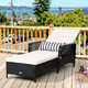 Patio Wicker Chaise Lounge Chair with Pillow and Adjustable Backrest product