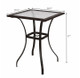 Outdoor Rattan Square Glass Top Bar Table product