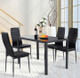 Black Modern 5-Piece Kitchen Dining Set product