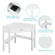 White Wood Corner Computer Desk product