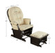 Cushioned Rocking Glider Chair & Ottoman Set product