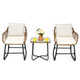 3-Piece Patio PE Rattan Bistro Set product