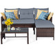 Rattan Wicker Outdoor 3-Piece Patio Sectional product
