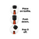 Push-down & Pop-off Automatic Magnetic Beer Bottle Opener (2-Pack) product