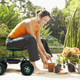 Rolling Seated Garden Cart with Extendable Handle product