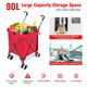 Folding Shopping and Utility Cart, Water-Resistant Heavy-Duty Canvas with Cover product