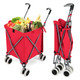 Folding Shopping and Utility Cart, Water-Resistant Heavy-Duty Canvas with Cover product