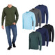 Men's Cotton Long Sleeve Henley T-Shirts (3-Pack) product