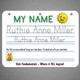 MY NAME Dry-Erase Personalized Page product