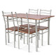 Modern Wood and Metal 5-Piece Dining Table Set product