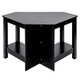 Black Wooden Corner Desk with Keyboard Drawer product