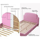 Pink Kids' Upholstered Platform Wooden Bed Frame product