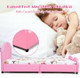 Pink Kids' Upholstered Platform Wooden Bed Frame product