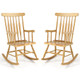 Glossy Finish Wooden Rocking Chairs (Set of 2) product