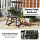 Glossy Finish Wooden Rocking Chairs (Set of 2) product