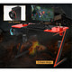 47-Inch Z-Shaped Computer Gaming Desk with Large Carbon Fiber Surface product