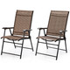 Outdoor Patio Folding Sling Back Camping Deck Chairs (Set of 2) product