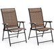 Outdoor Patio Folding Sling Back Camping Deck Chairs (Set of 2) product
