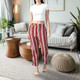 Women's Striped Open Wide-Leg Boho Palazzo Pants (3-Pack) product