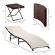 3-Piece Foldable PE Rattan Patio Chaise Lounge Chair with Cushions and Side Table product