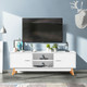 Wooden TV Stand with 2 Storage Cabinets & 2 Open Shelves for 60-Inch TV product