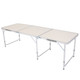 Aluminum Alloy Height-Adjustable Folding Table, White product