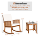 Acacia Wood Patio Rocking Chair & Coffee Table product
