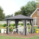 Outsunny® 10' x 10' Outdoor Patio Gazebo Canopy with Aluminum Frame product