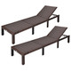 Patio Wicker Chaise Loungers with Adjustable Backrests (Set of 2) product